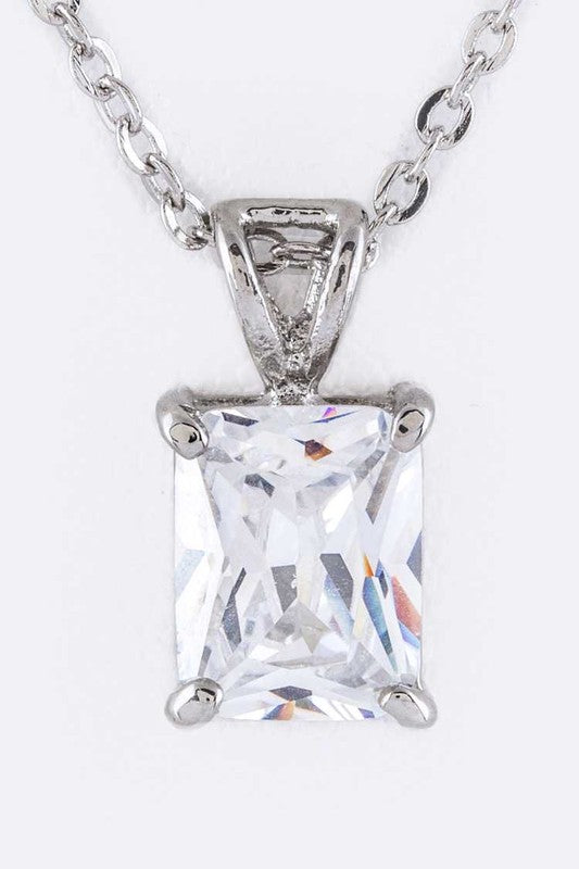 Square CZ Pendant