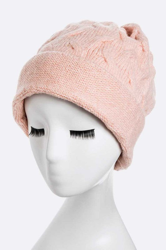 Wool Blend Slouchy Fit Cuffed Beanie