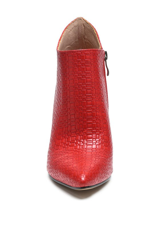 LOLITA WOVEN TEXTURE STILETTO BOOT