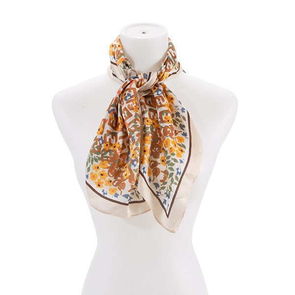 DAINTY FLORAL SILK SCARF