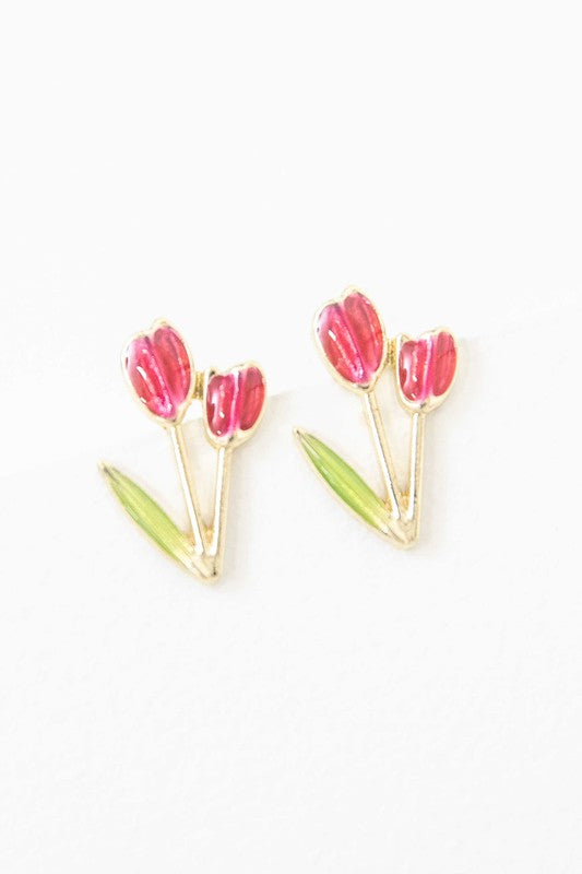 Tulip Post Earrings