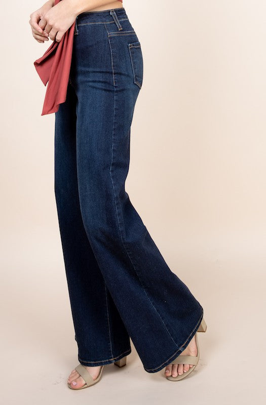 Western Wide leg jeans, baggy denim pants