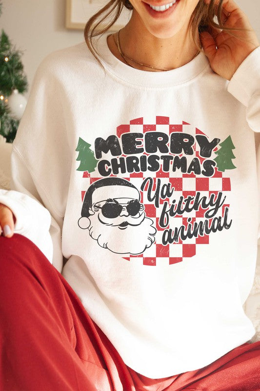 MERRY CHRISTMAS YA FILTHY ANIMAL SWEATSHIRT