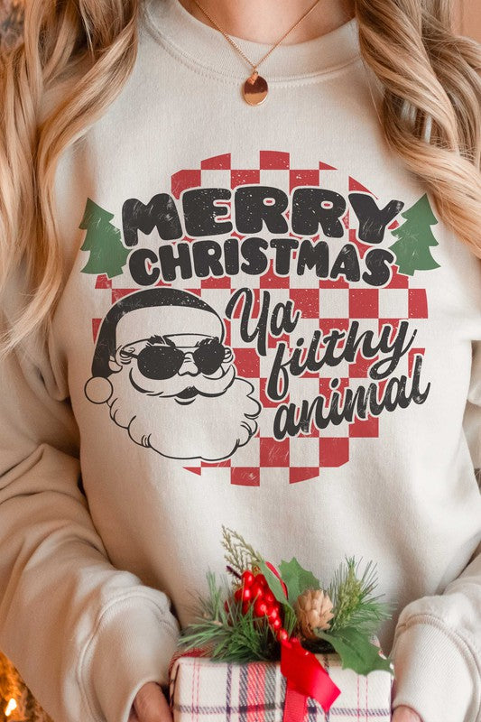 MERRY CHRISTMAS YA FILTHY ANIMAL SWEATSHIRT