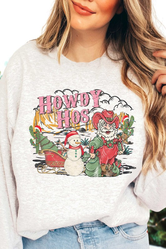 HOWDY HOS CHRISTMAS GRAPHIC SWEATSHIRT