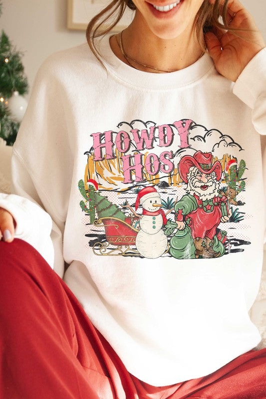 HOWDY HOS CHRISTMAS GRAPHIC SWEATSHIRT