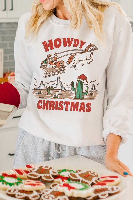 HOWDY CHRISTMAS GRAPHIC SWEATSHIRT