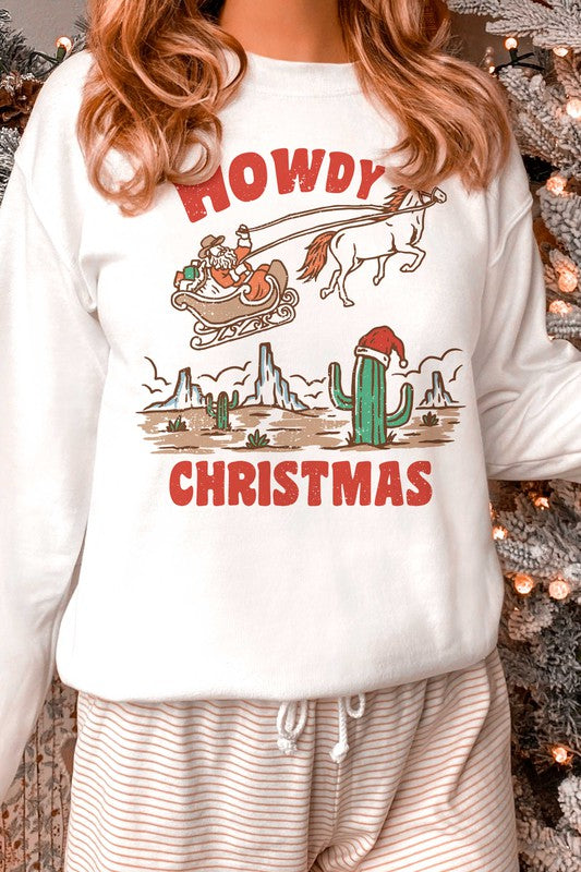 HOWDY CHRISTMAS GRAPHIC SWEATSHIRT