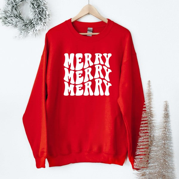 Merry Stacked Graphic Sweatshirt