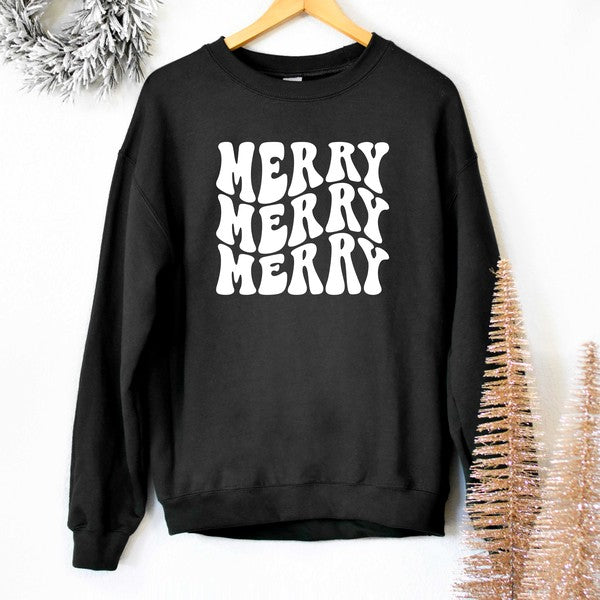 Merry Stacked Graphic Sweatshirt