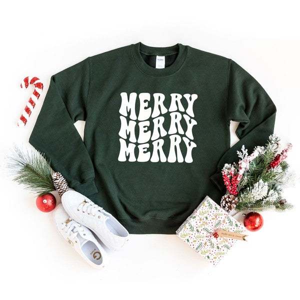 Merry Stacked Graphic Sweatshirt