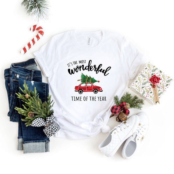 It's The Most Wonderful Time Car Short Sleeve Tee