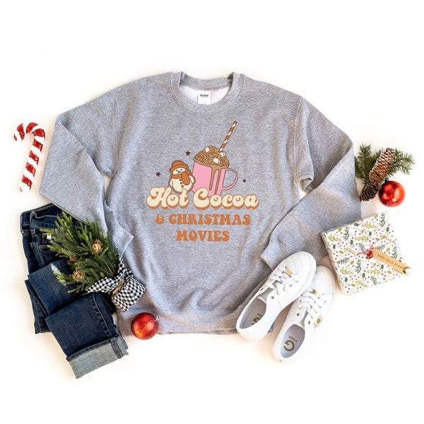 Hot Cocoa And Christmas Movies Graphic Sweatshirt