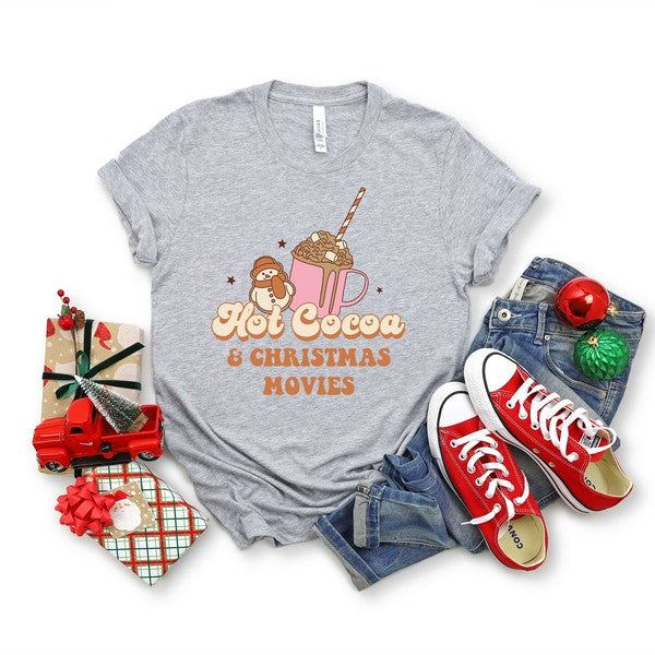 Hot Cocoa And Christmas Movies Short Sleeve Tee