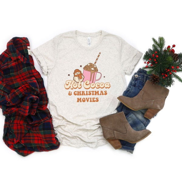 Hot Cocoa And Christmas Movies Short Sleeve Tee