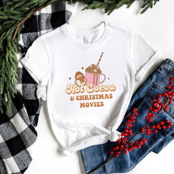 Hot Cocoa And Christmas Movies Short Sleeve Tee