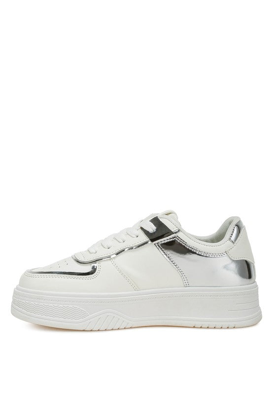 Scouts Metallic Paneling Platform Sneakers