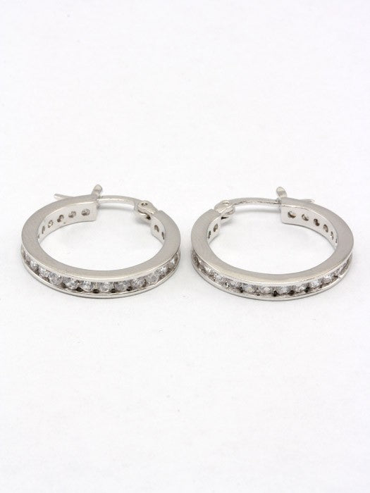 Small CZ Hoop Earrings