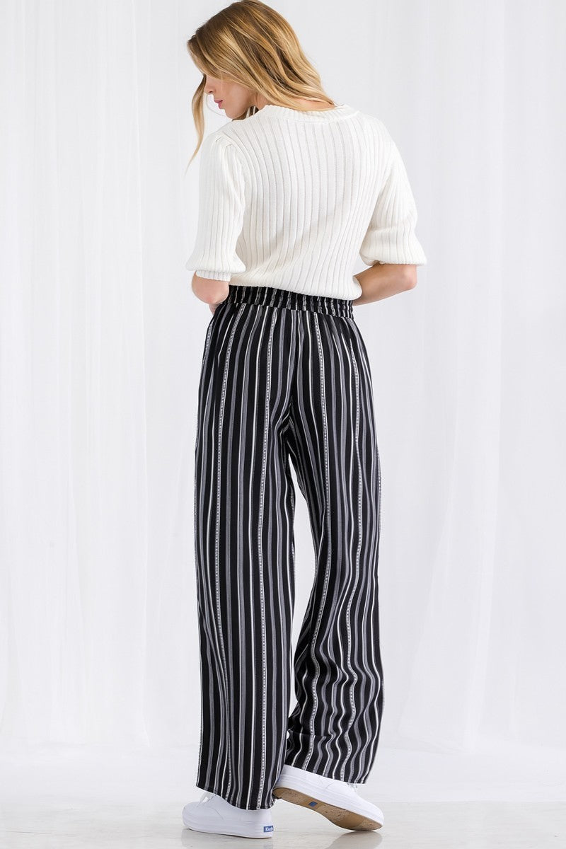 Thira Stripe Wide Leg Pants