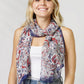 Paisley Print Chiffon Scarf